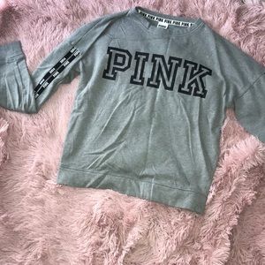 Gray PINK Crewneck